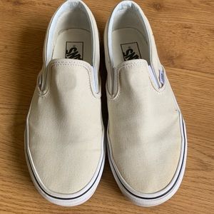 Vans off-white slip ons